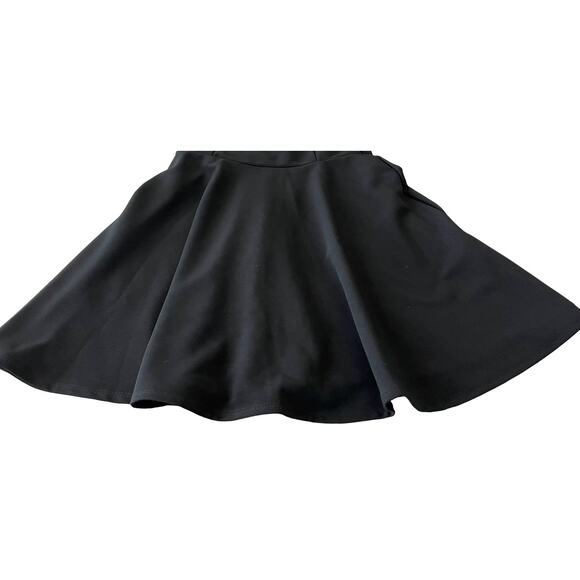 AVA & YELLY CAP SLEEVE MIDI SKATER DRESS, WOMENS, 16, BLACK WITH PINK LINING - Picture 9 of 12